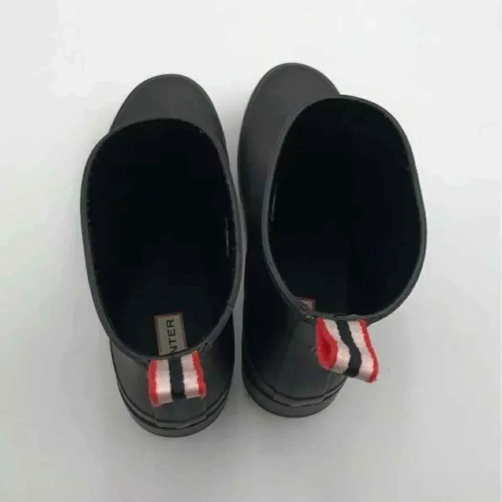 Hunter Womens Black Waterproof Round Toe Ankle Rain Boots Size 6